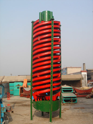 Red Mining Ore Dressing Equipment Spiral Chute Separator Diameter 1200mm 900mm