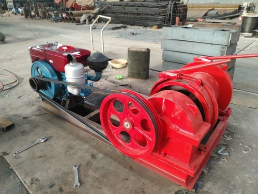 Diesel Engine Winch 1.5 Ton Conveying Hoisting Machine For Construction