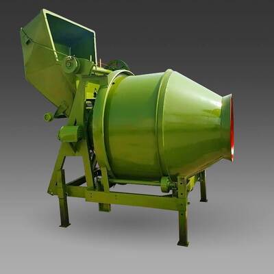 Cement Plant Equipments 350L Output Mobile Concrete Mixer Machine With Wire Rope Lifting Hopper For Mining Infrastructure