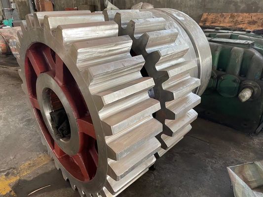 30Mode Integral 100TPD Pinion Gear Shaft And Ball Mill Pinion Gear Factory