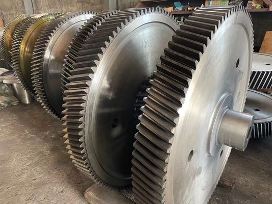 30Mode Integral 100TPD Pinion Gear Shaft And Ball Mill Pinion Gear Factory