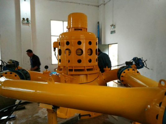 200KW المائل سترايك عمودي مولد التوربينات المائية مجموعة مزدوجة رذاذ بندقية
