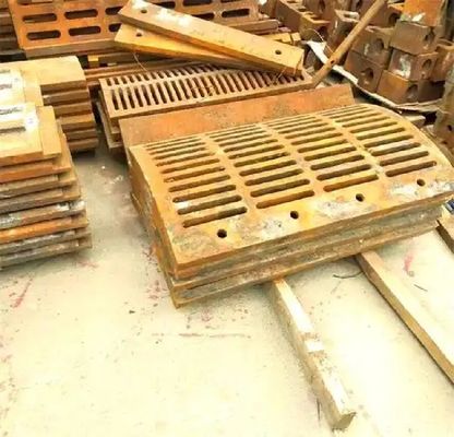 بطانة كسارة فولاذ المنغنيز عالي قطع غيار آلات التعدين